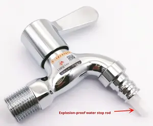 Desain Modern 1/2 inci kuningan baskom otomatis keran tunggal Dual buka cepat terbuka satu outlet antibocor pasokan air - Product Image 2