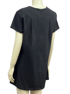 Blusa Formal de manga corta sólida para mujer a la moda, uniforme de 4 vías, tela elástica resistente al aceite, 95% poliéster, 5% Spandex, cuello en V - Product Image 4