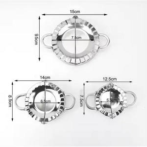 Máquina Manual para Hacer Dumplings <span class=keywords><strong>de</strong></span> Acero Inoxidable, Prensa para <span class=keywords><strong>Empanadas</strong></span>, <span class=keywords><strong>Molde</strong></span> para Envolturas <span class=keywords><strong>de</strong></span> Dumplings y <span class=keywords><strong>Cortador</strong></span> <span class=keywords><strong>de</strong></span> Masa, Accesorio <span class=keywords><strong>de</strong></span> Cocina - Product Image 2