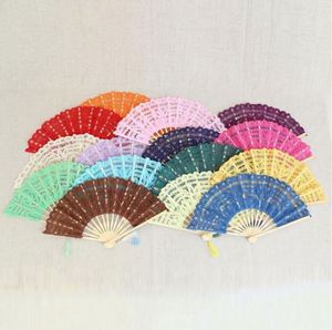 Abanico de Encaje de Ganchillo Delicado con Asa de Color Personalizado, Plegable y Compacto para Eventos Corporativos, Celebraciones Festivas y Decoración de Bodas - Product Image 4