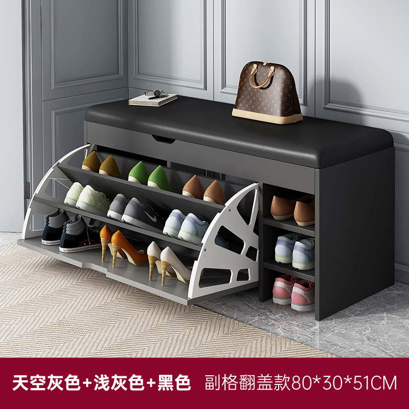 [Flip-top with secondary compartment] Sky Gray 80*30*51cm