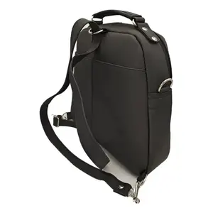 Mochila Fana Arabella Negra de Cuero Grabado, 5L, Estilo Clásico Unisex para Viaje, Cierre de Cremallera - Product Image 1