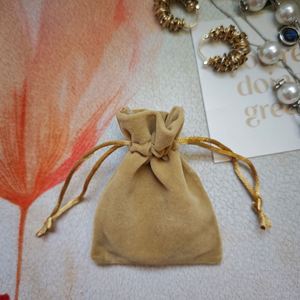 Custom Logo Printed Velvet Jewelry Ring Storage Pouch Velvet Drawstring <b>Bag</b> Gift Packaging <b>Bag</b> - Product Image 5