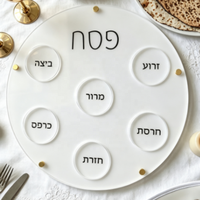 Judaica Wasch becher mit goldenen Griffen-Transparenter Lucite Kiddush Cup für jüdischen Schabbat, Pessach & Holiday Jewish