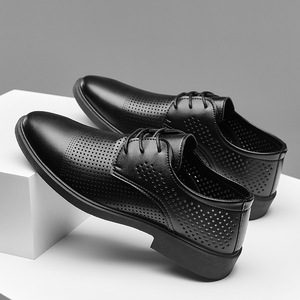 Zapatos Formales de Oficina para Hombre, Cierre sin Cordones, Parte Superior de Cuero PU, Impermeables, Antideslizantes, Transpirables, Mocasines de Negocios Resistentes - Product Image 3