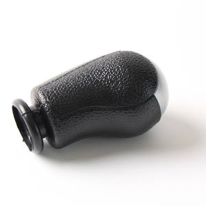 Pommeau de levier de vitesse en cuir noir argenté ergonomique 5 6 vitesses compatible Ford Focus - Product Image 1