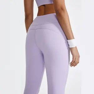 MeiSu 2024 New Yoga Pants with Naked Fit High Waist Trouser Loop Decoration Hip Lift Leggings Elastic Fitness Leggings for Women