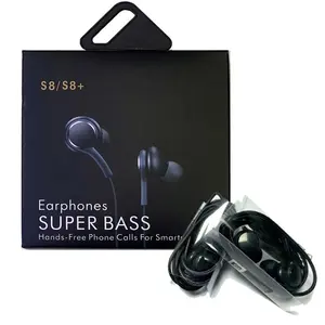 with retail packaging For Samsung S8 earphone EO-IG955 Headphones Headset s10 Earphones Stereo black For AKG S8 handsfree