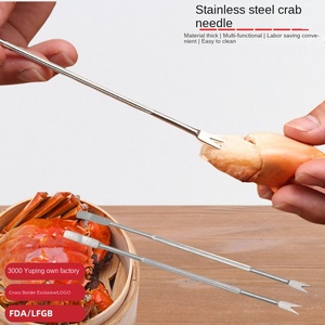 Forchetta Multifunzionale in Acciaio Inox <span class=keywords><strong>per</strong></span> Frutti di Mare, Carne Grigliata, Noci e Gadget da Cucina - Facile da <span class=keywords><strong>Pulire</strong></span> - Product Image 4