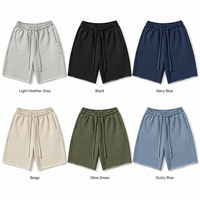 Shorts en molleton de coton pour homme avec imprimé floral 3D en mousse, taille élastique et cordon de serrage, style streetwear décontracté
