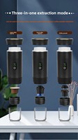 Machine à café expresso portable électrique en plastique vert forêt, entièrement automatique, 20 bars, rechargeable par USB-C, double capsule, pour le camping