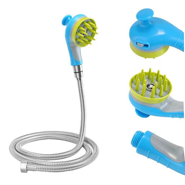 Pulvérisateur Avec Silicone Multifonction Artefact Bain Chien Équipement de Jet De Douche De Bain Pour Animaux De Compagnie Brosse Outil De Toilettage