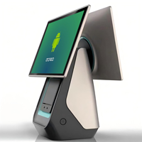 Edobbo ED1563 Terminal de commande de restaurant à écran tactile noir de 15.6 pouces Solution POS Android 4GB/8GB RAM intégrée 80mm Imprimante