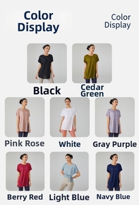 Women's Loose Fitting <b>Hoodie</b> Sports Top <b>Thin</b> Quick Drying Yoga Suit Running T-Shirt Fitness Suit for Women - Product Image 4