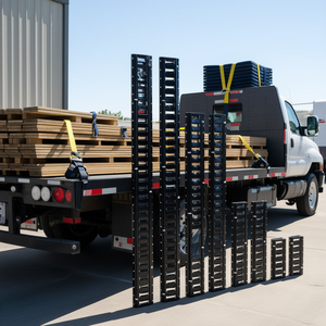 Kit de rails de fixation E-Track, lot de 8, 5 à 16 pieds, 36 rails au total, 2 sangles à cliquet, 8 anneaux toriques, 8 points d'ancrage, 2 anneaux en D, 2 fentes simples, modèle - Product Image 2