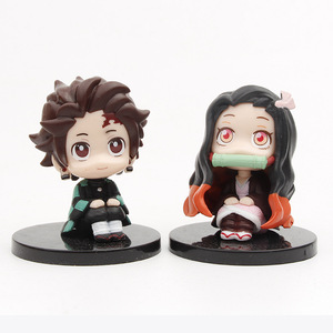 Set di 6 Personaggi <span class=keywords><strong>Anime</strong></span> in PVC Wise con Tanjirou, <span class=keywords><strong>Nezuko</strong></span>, Zenitsu, Inosuke - Versione Q per Età 5+ - Product Image 1