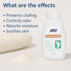 Contrôle de la poudre de pied de talc de luxe personnalisé et formule antifongique pour les pieds avec emballage de qualité supérieure poudre pour pieds frais - Product Image 2