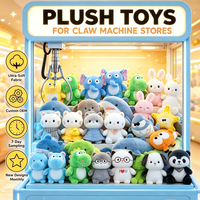 Peluches mélangées en vrac de 8 pouces à griffes, styles de dessins animés variés, pour machines à griffes d'arcade et jouets à gagner
