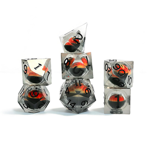 סיטונאי מותאם אישית של הדרקון העין הנוזלי של הדרקון set להגדיר גלגל העין צף עם קצה חד עבור משחקי Dnd rd - Product Image 2