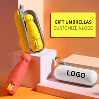 Parapluie pliant ultra-léger portable avec logo pour la vente en gros de parapluies – Logo personnalisable – Mini parapluie – Cadeaux d'affaires