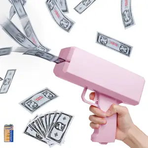 Money Gun Make Cash Money Rain Super Plastic Gun Shot Spray Real Golden Silver Confetti Popper Money Toy Gun Party