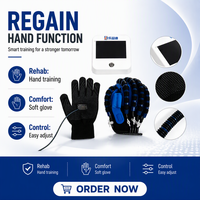 Gants robotiques électriques d'exercice pour les mains Leyidi avec miroir, rechargeables par USB, garantie 1 an, pour la thérapie quotidienne des doigts, AVC, hémiplégie
