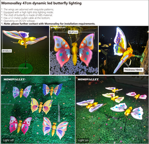 Luce LED <span class=keywords><strong>da</strong></span> Giardino Gialla Luminosa Momovalley 33CM, Grado <span class=keywords><strong>di</strong></span> Protezione IP65, Angolo <span class=keywords><strong>di</strong></span> Illuminazione 360°, per Decorazioni Festive <span class=keywords><strong>di</strong></span> Halloween, DC 12V - Product Image 6