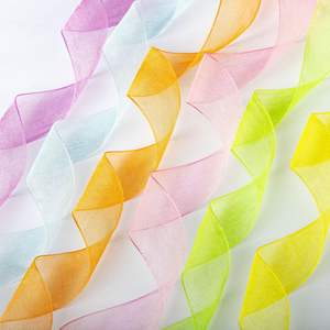 Ruban en organza transparent de 25 mm, rouleau de ruban pour emballage cadeau, décoration de mariage, fête d'anniversaire, 25 yards/rouleau, livraison gratuite - Product Image 2