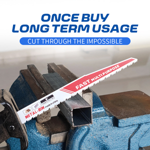 BIM 150mm <span class=keywords><strong>lame</strong></span> de <span class=keywords><strong>scie</strong></span> <span class=keywords><strong>sabre</strong></span> haute fréquence acier alternatif métal doux clous en bois plastique coupe carbure bi-métal - Product Image 4
