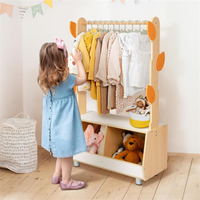 Porte-vêtements et organisateur de costumes pour enfants en forme d'arbre avec rangement pour déguisements pour chambre d'enfant, salon, salle de jeux