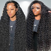 Wig Rambut Asli Brasil Murah Tanpa Lem Transparan HD Full Lace Frontal Afro Kinky Curly Lace Front Grosir