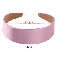 Mio New Fashion Candy Color Plain Satin Hairband Lebar 4cm Aksesoris Rambut Grosir Headband Murah