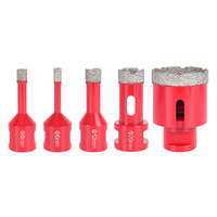 Jeu de forets diamantés en acier, finition oxyde noir, longueur 2 pouces, pour maçonnerie, scie cloche, à liant résineux, brasé sous vide, garantie 3 ans