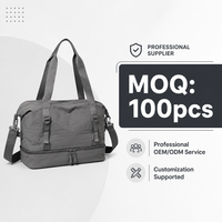 Sac de sport classique léger, sac de sport avec compartiment pour chaussures, sac de sport moyen pour hommes et femmes