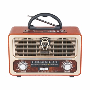 Wooden Multifunction <b>Retro</b> FM/AM/SW Radio USB TF BT MP3 Player Built-in <b>Speaker</b> Broadcast Digital Radio - Product Image 1