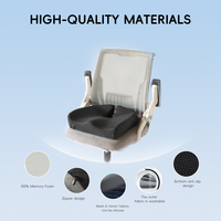 Cojín de asiento de oficina Horn de espuma viscoelástica para belleza de cadera y glúteos, protección lumbar para sentarse por largos períodos, cojines de asiento de espuma viscoelástica para hemorroides