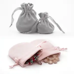 Fashion Custom Bag Gourd Shaped Jewelry Velvet Drawstring Storage Bags For Gifts Packing