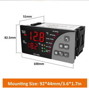 MTC-5080 डिजिटल कोल्ड रूम थर्मोस्टेट | माइक्रोप्रोसेसर बुद्धिमान एलिटेक तापमान नियंत्रक - Product Image 4