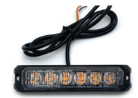 Feux de signalisation d'urgence à 6 LED Emark pour calandre de voiture, ambre, 12V 24V, feux de position latéraux pour remorques tout-terrain, camions pick-up