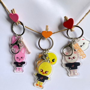 Llavero de Acrílico de Doble Cara con Diseño de Dibujos Animados, Accesorios DIY, KPOP Stray Kids SK ZOO Idol, Periférico de Anime para Fanáticos - Product Image 1