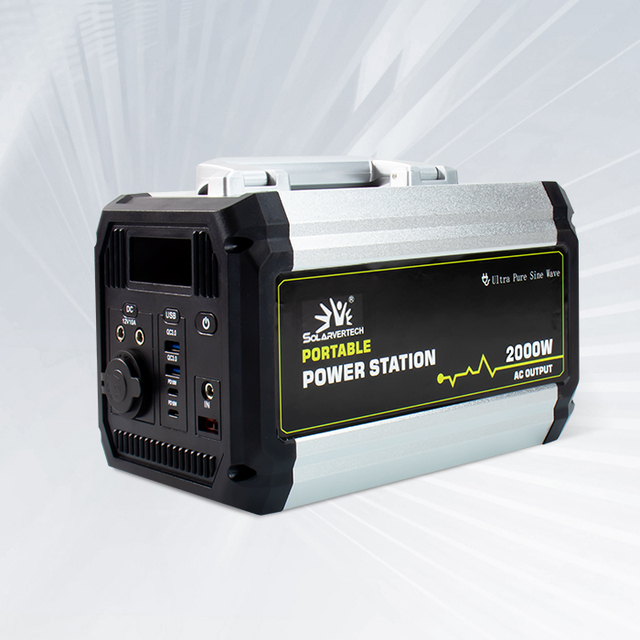 2000W LiFePO4 Solar Generator | 2048Wh Portable Power Station | 110V/220V Pure Sine Wave | Home Backup & Outdoor Use