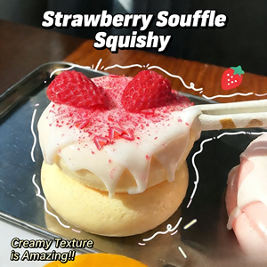 Food Theme Realistic Collectible TPR Material Cake Squishy for Dollhouse Miniature Slow Rising Press Squeeze Sensory Toys Gifts - Product Image 1