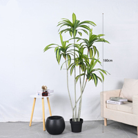 Bonsaï artificiel en bois brésilien, plante verte décorative sur pied, pot de fleurs pour intérieur, aménagement paysager de fenêtre, décoration de maison