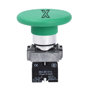 ปุ่มกดรูปเห็ดสีเขียว XB2BR31C เมื่อกดแล้วจะปิดวงจร และจะรีเซ็ตเปิดวงจรโดยอัตโนมัติเมื่อปล่อยปุ่ม - Product Image 1