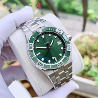 Montre mécanique automatique de plongée pour hommes, en acier inoxydable de haute qualité, affichage de la date, cadran à aiguilles, cristal saphir, résistant à l'eau