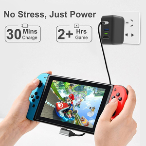Base de carga multifunción 2 en 1 de 45W, adaptador de CA, conector USB tipo C, convertidor de concentrador de TV para consola de juegos Nintendos Switch - Product Image 6