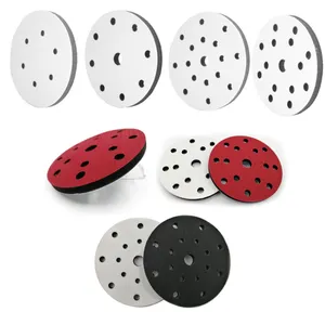 150mm 6inch Sponge Interface Pad Polishing Backing Pad and Sanding Disc Hook and Loop with Hole 6 Inch Round Shape 17 Holes 12mm