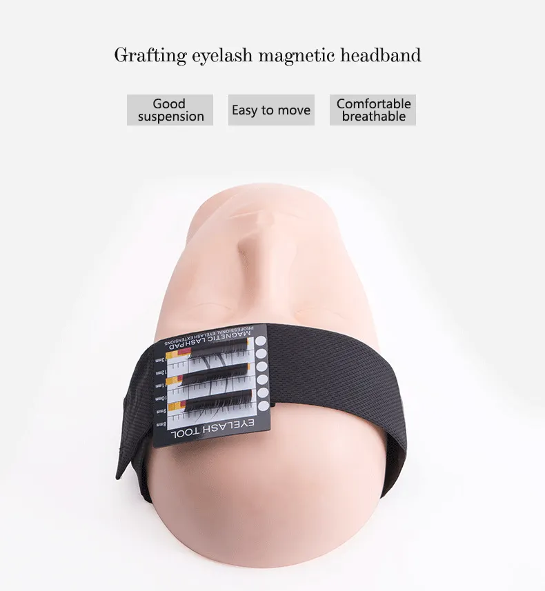 Hängen Magnetische Schal Stirnband für Wimpern Verlängerung Werkzeug Mit Lash Magnet Halter Kissen Gepfropft Falsche Wimpern Schönheit Make-Up