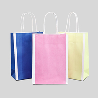 Sacs cadeaux en papier kraft blanc personnalisés en gros, sacs en papier kraft