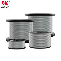 Câbles d'avion en vinyle/PVC 7x7, de 3/32 po à 1/8 po, câbles en acier galvanisé, cordes en acier inoxydable